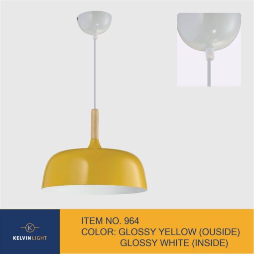 โคมไฟ ทรงถ้วย สีดำ สีเหลือง สีขาว สีเทา Modern Pendant Lamp On Sale!! Item  No. 964 | Kelvin Light